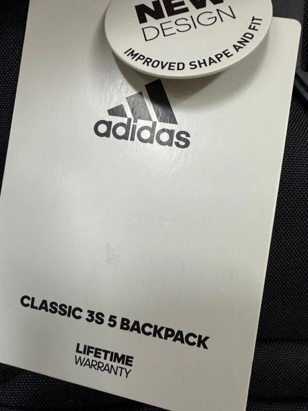 adidas Black Backpack with White Stripe Accents - Picture 2 of 8